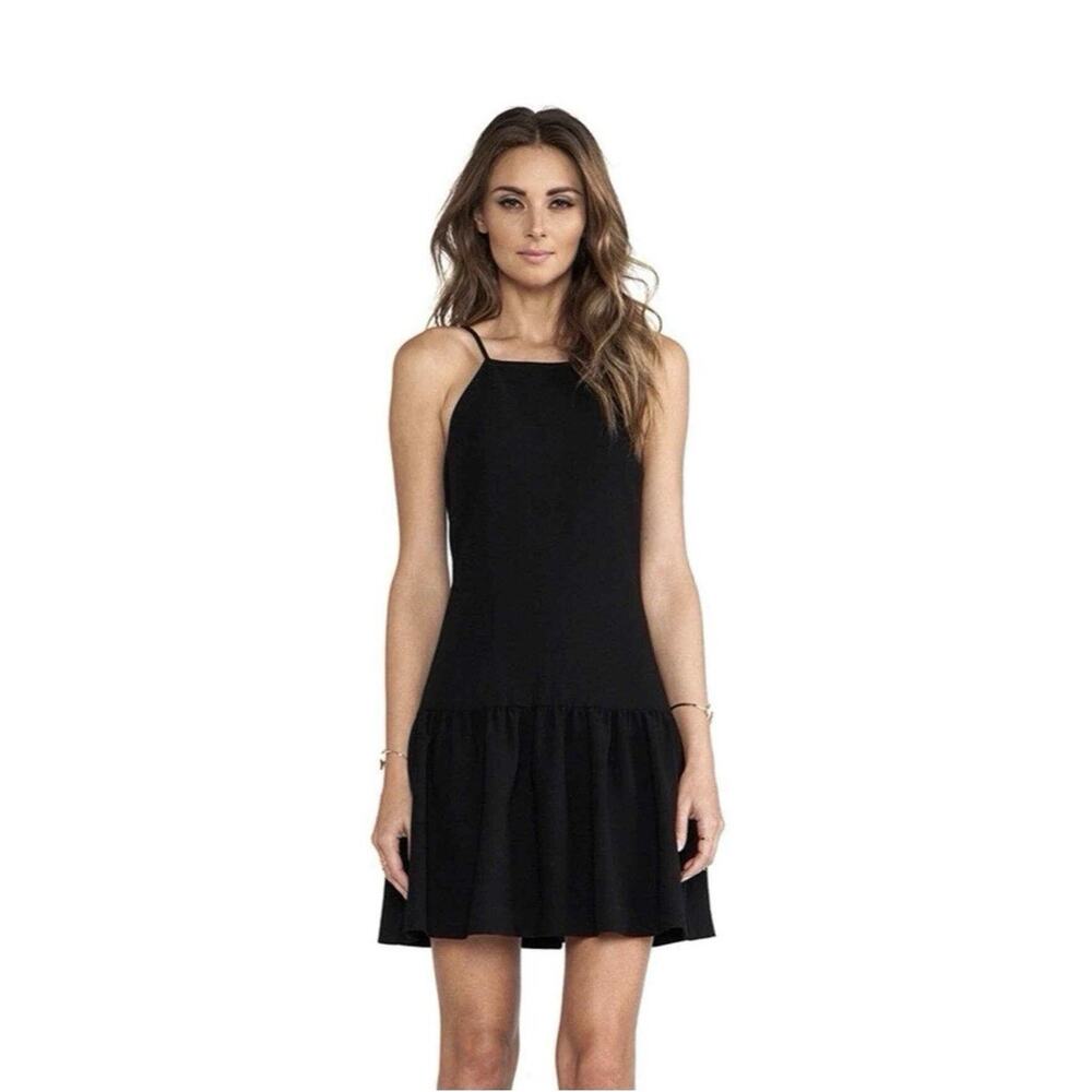 Trina Turk Black Doheny Drop Waist Dress Size M
